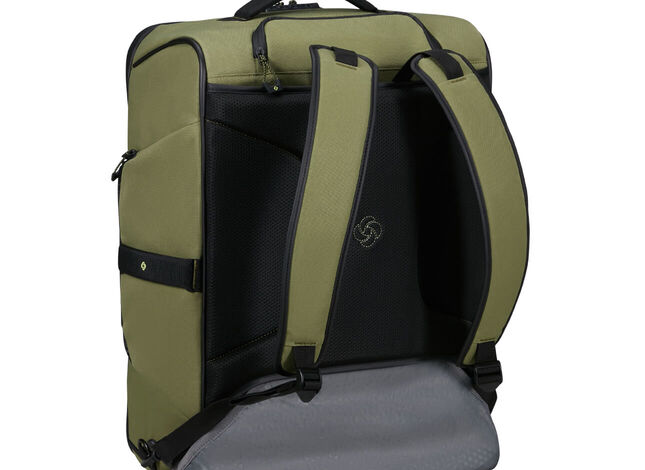 With backpack straps