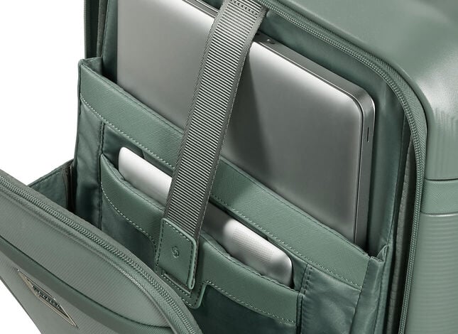 Front pocket with laptop compartment