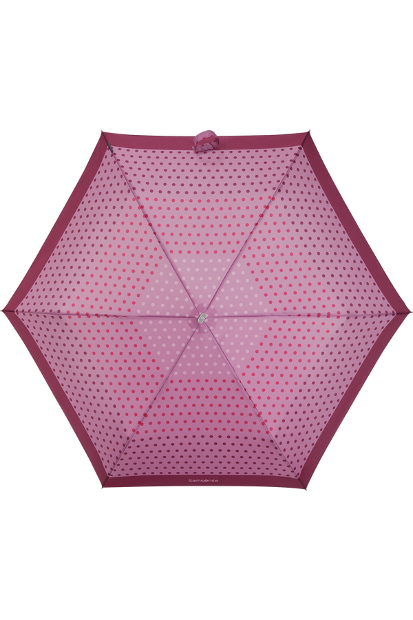 Samsonite Alu Drop S 3 Sect. Manual Flat  Purple Dots