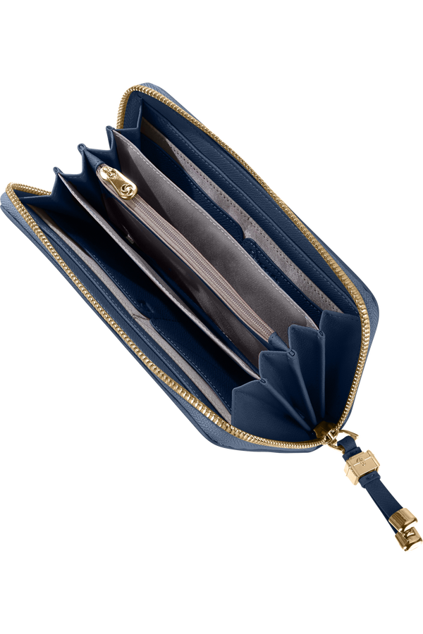 Samsonite Karissa Slg Wallet ZIP Around L  Dark Navy