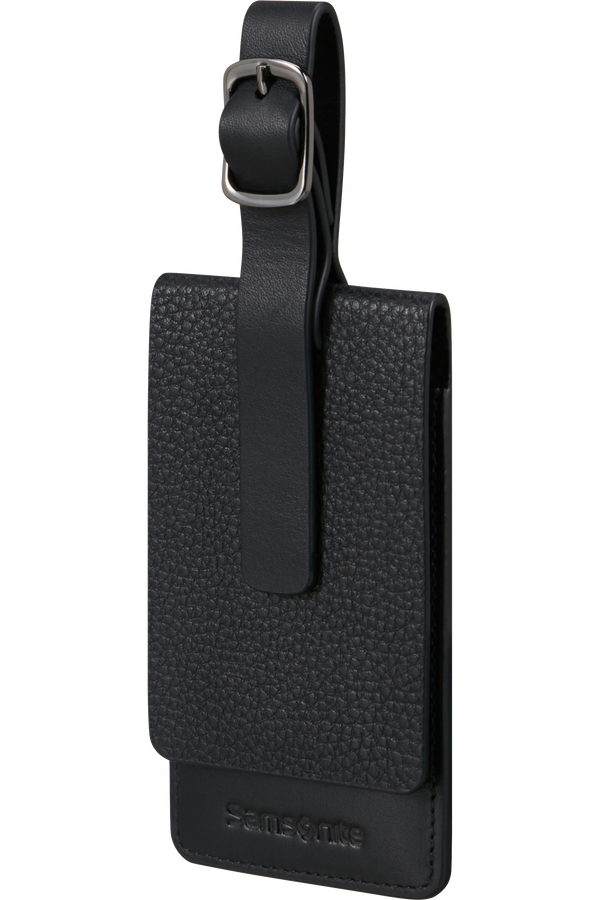 Samsonite Ta Revolution Leather Luggage Tag  Black