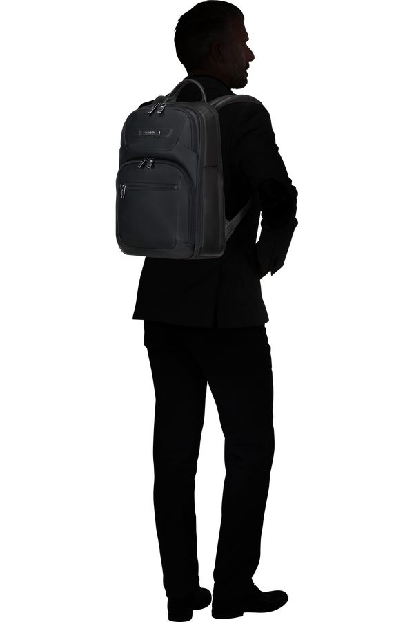 Samsonite Pro-Dlx 6 Leather Backpack 14.1'  Black