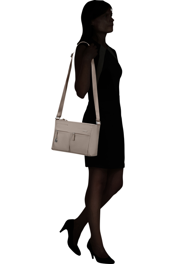 Samsonite Move 5.0 Horiz. Shoulder Bag + Flap  Warm Taupe