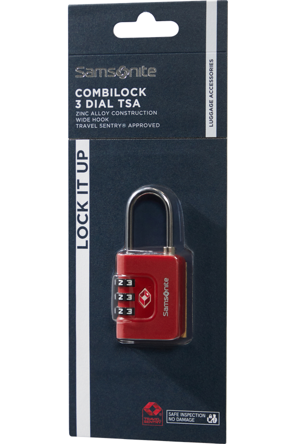 Samsonite Ta Revolution Combilock 3 dial TSA  Red