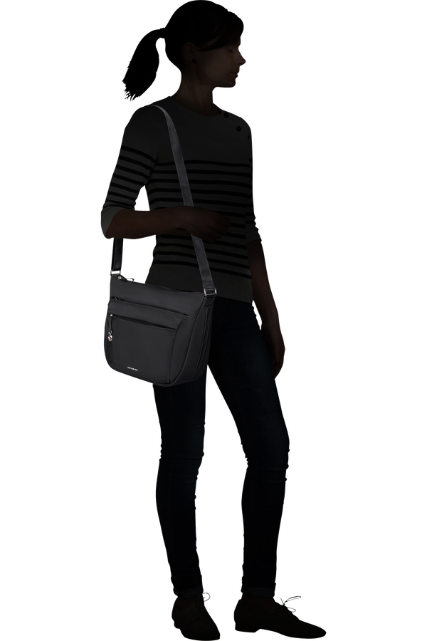 Samsonite Move 5.0 Hobo Bag Round Expandable M  Black