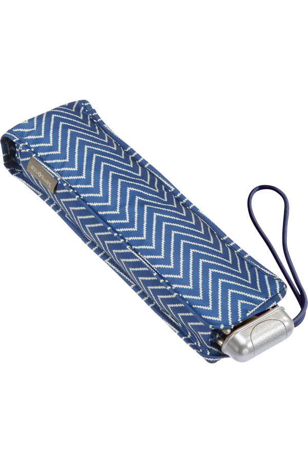 Samsonite Alu Drop S 3 Sect. Manual Flat  Geometric Blue Print