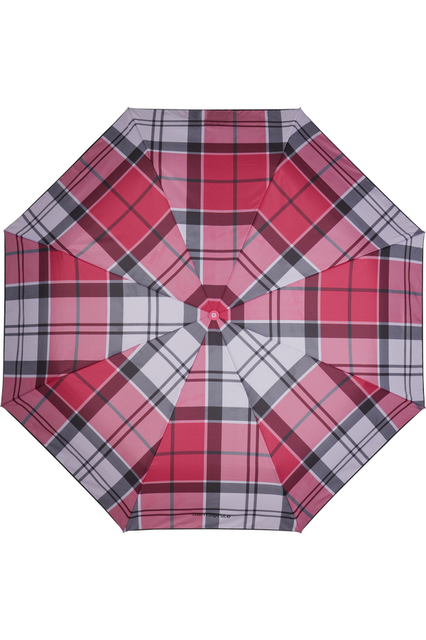 Samsonite Wood Classic S 3 Sect. Auto O/C Short  Fuchsia Check