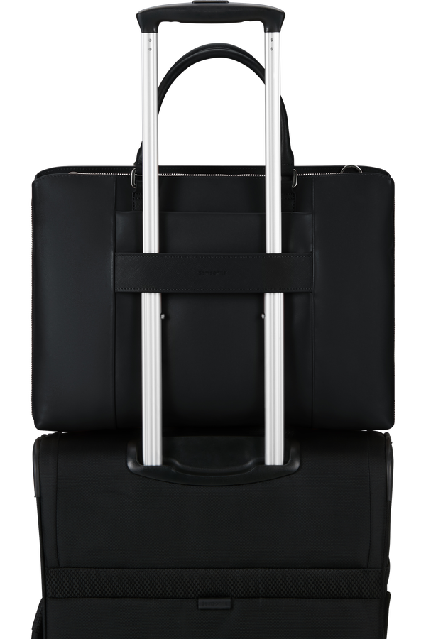 Image Biz Leather Briefcase 15.6" | Samsonite Image Biz Leather Briefcase 15.6'  Black