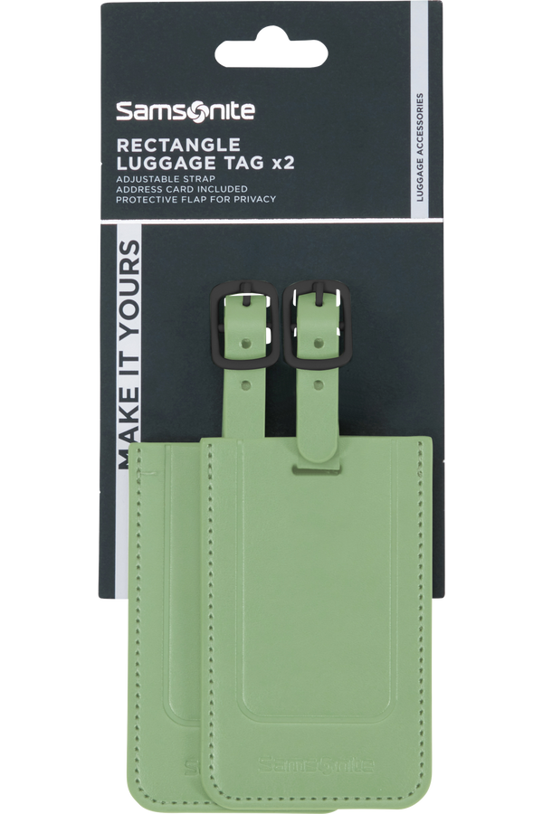 Samsonite Ta Revolution Rectangle Luggage Tag x2  Sage