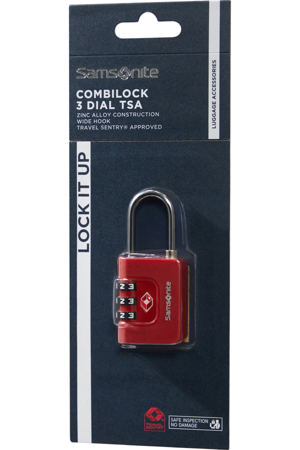 Samsonite Ta Revolution Combilock 3 dial TSA  Red