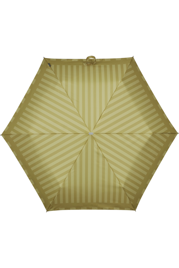 Samsonite Alu Drop S 3 Sect. Manual Flat  Mustard Yellow Stripes