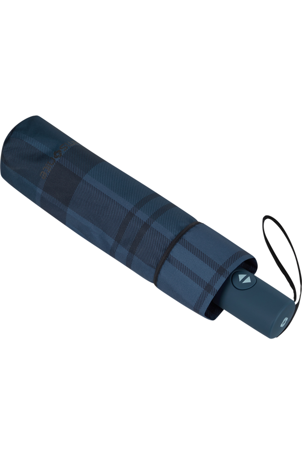 Samsonite Wood Classic S 3 Sect. Auto O/c Short  Check Dark Blue