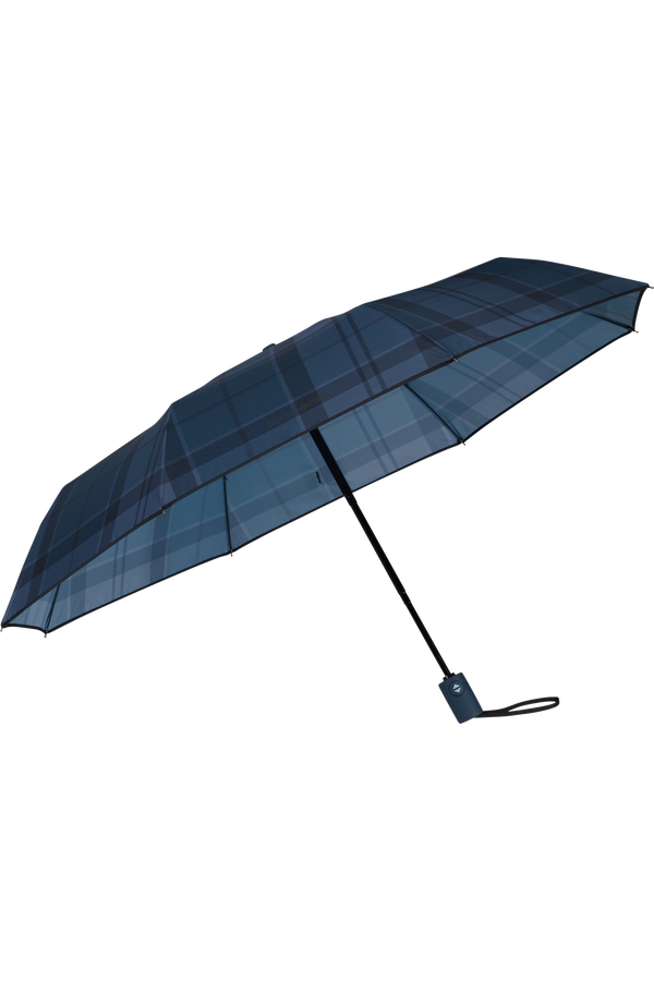 Samsonite Wood Classic S 3 Sect. Auto O/c Short  Check Dark Blue