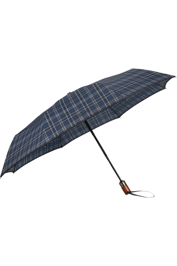 Samsonite Wood Classic S 3 Sect. Auto O/C Short  Black/Blue Scottish