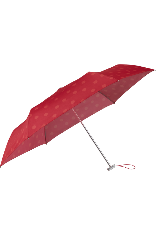 Samsonite Alu Drop S 3 Sect. Manual Flat  Sunset Red Polka Dots
