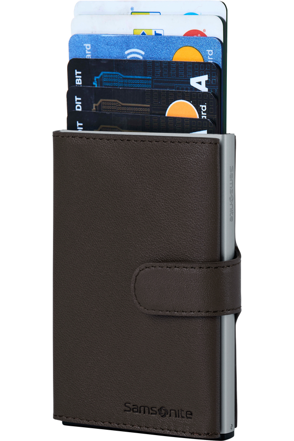 Samsonite Alu Fit 202 - Slide-up Wallet  Dark Brown