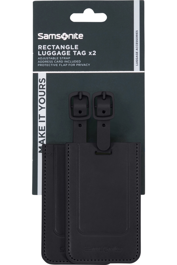 Samsonite Ta Revolution Rectangle Luggage Tag x2  Black