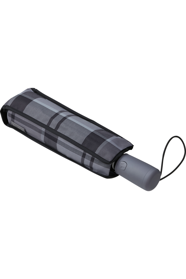 Samsonite Alu Drop S Safe 3 Sect. Auto O/C  Silver Grey Check