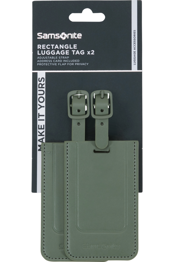 Samsonite Ta Revolution Rectangle Luggage Tag x2  Green