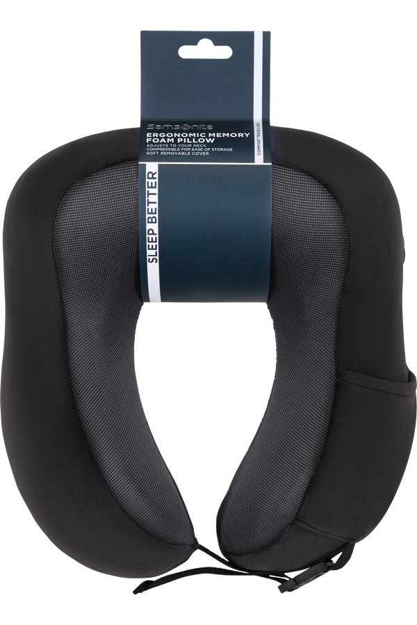 Samsonite Ta Revolution Ergonomic Memory Foam Pillow  Black