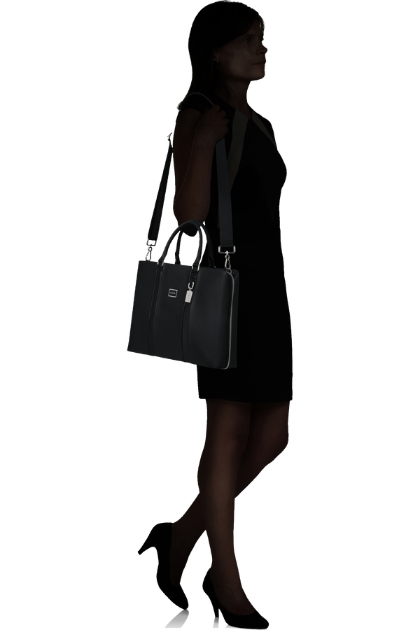 Image Biz Leather Briefcase 15.6" | Samsonite Image Biz Leather Briefcase 15.6'  Black