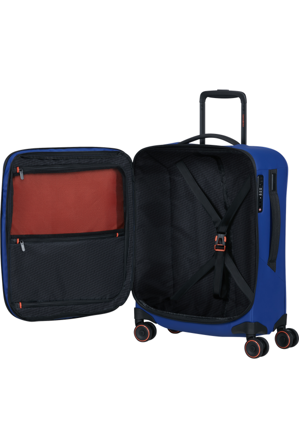 Samsonite Glazed Spinner Expandable 55cm  Electric Blue