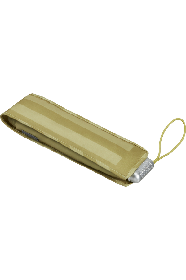 Samsonite Alu Drop S 3 Sect. Manual Flat  Mustard Yellow Stripes