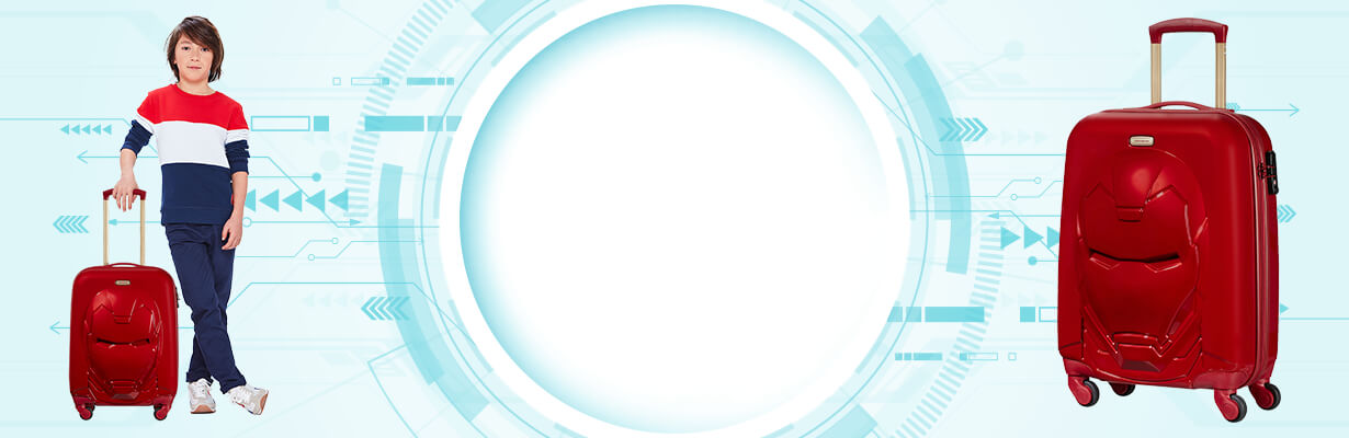 Marvel - Iron Man Luggage - Suitcase - With Iron Man 3-D mask suitcase with gold-coloured metallic details.